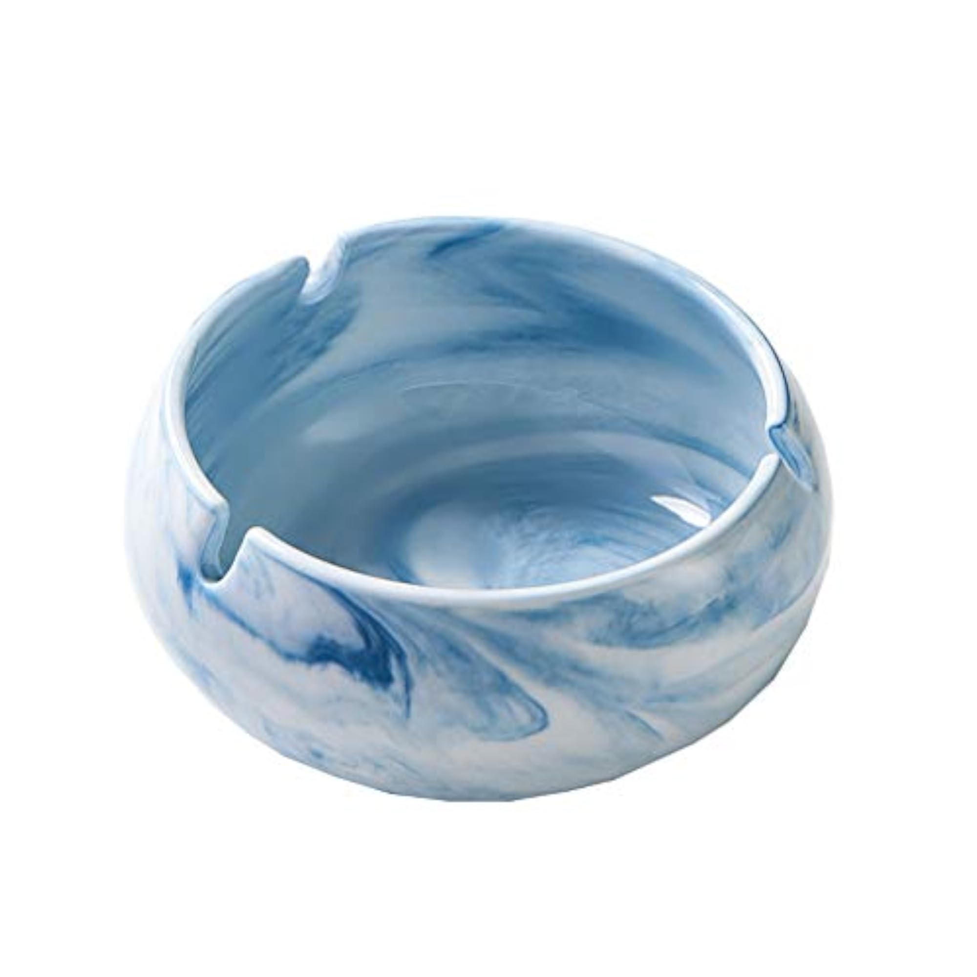 Modern Marble Blue Windproof Ceramic Ashtray
