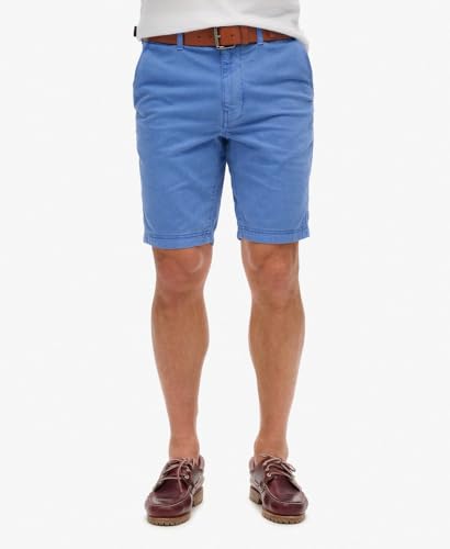Superdry Para Hombre. M7110397A Short Chino Officer Azul (28), Casual, AlgodóN - 2