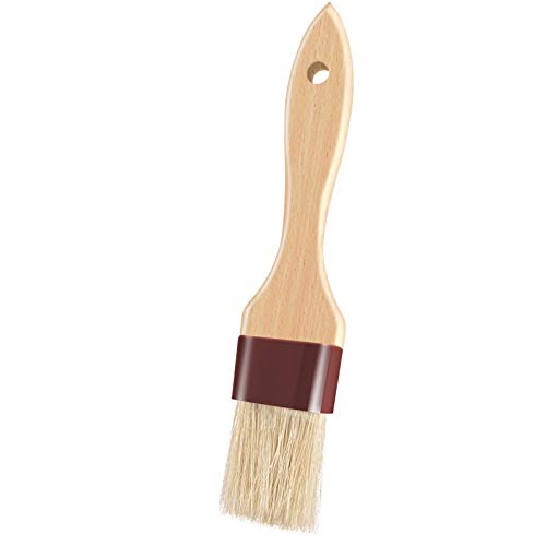 Image of Pastry Brushes for Baking Basting Brush with Boar Bristles and Beech Hardwood Handles Culinary Oil Brush for Barbecue Butter Grill BBQ Sauce Baster Marinade Kitchen Food Cooking Brushes (1.5 inch)