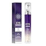 Caffeine Eye Cream - Eye Cream for Dark Circles and Puffy Eyes with 5% Caffeine and Mate Extract, Hydrating Anti-Aging Eye Serum with Cooling Roller Applicator for Soothing and Revitalised Under Eyes