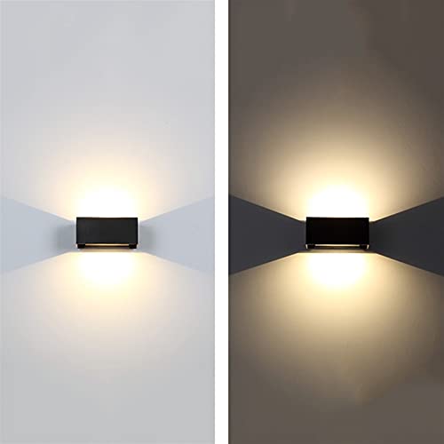 Applique murale extérieure imperméable lanterne murale LED noire étanche 3000K - 6