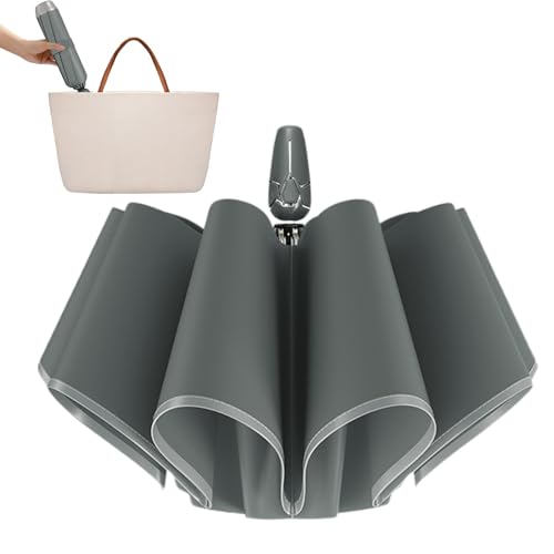 Paraguas para lluvia, paraguas automático con correas reflectantes, accesorios ligeros para exteriores, herramienta de protección solar automática para camping, senderismo, pesca