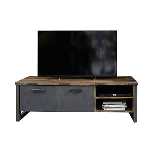 Preisvergleich Produktbild trendteam smart living - Lowboard Fernsehschrank Fernsehtisch - Wohnzimmer - Prime - Aufbaumaß (BxHxT) 178 x 52 x 42 cm - Farbe Old Wood mit Matera - 186832223