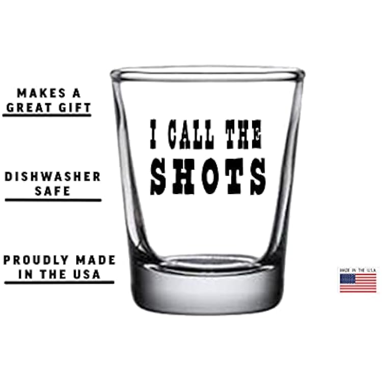 Rogue River Tactical Funny I Call The Shots Shot Glass Gift Idea