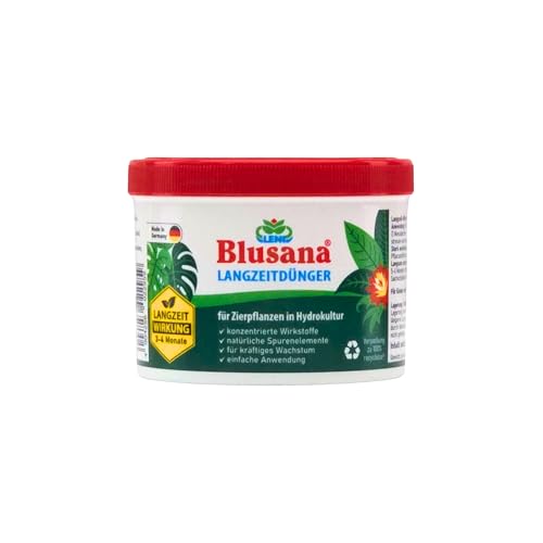 Blusana HD 50 Nährstoff Langzeitdünger für Zierpflanzen in Hydrokultur | 200 ml mineralischer NPK Dünger mit Lewatit Ionenaustauscher | 3-4 Monate Wirkung