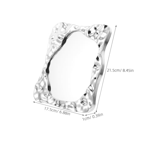 Espejo de maquillaje rectangular Beaupretty minimalista miniatura 2