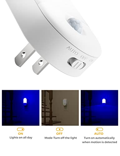 Image of L LOHAS LED Blue Night Light Plug in, Bluey Motion Sensor Night Light,2Pack