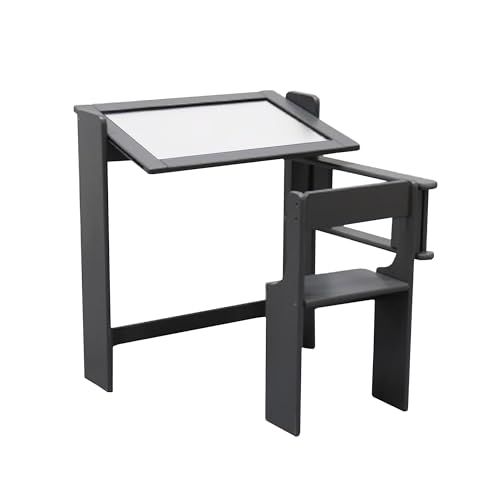 Pupitre pizarra plegable Aranaz gris para evitar manchas en las paredes 5
