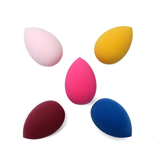 5 Pcs Makeup Sponge Blender,Latex-free Foundation Sponge for Powder&Liquid&Creams,Dry and Wet Use Makeup Sponges