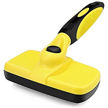 Pet Grooming Brush - Self Cleaning Slicker Brush for Dogs and Cats, Shedding Tools for Small Medium Large Dogs and Cats with Short or Long Hair