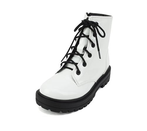 Soda FIRM-2 KIDS/CHILDREN/GIRLS Lug Sole Fashion Combat Ankle Bootie Lace up w/Side Zipper2