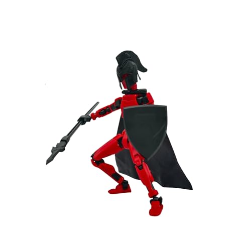 Spartan Soldiers Warrior T13 Action Figure 2024 New, 3D Printed Lucky 13 Multi-Joint Movable Robot, PVC Model Full Body Mobile Desktop Decoration
