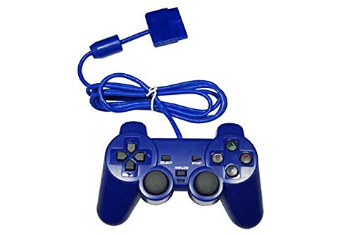 PS2 Controller Wired, Replacement for Sony Playstation 2 Controller, with Dual Vibration Blue [video game]