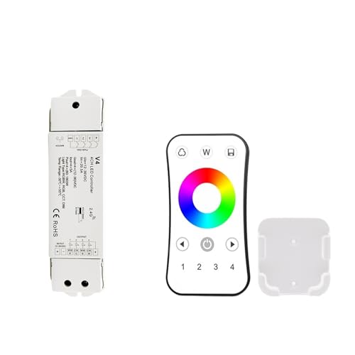 RGBW �R���g���[�� 12V 24V 36V 20A RGB RGBW LED ���C�g�X�g���b�v�R���g���[�� 2.4 �O���� �X�}�[�g ���C�����X�����R�� V4(V4 and R8 Set-4Zone)