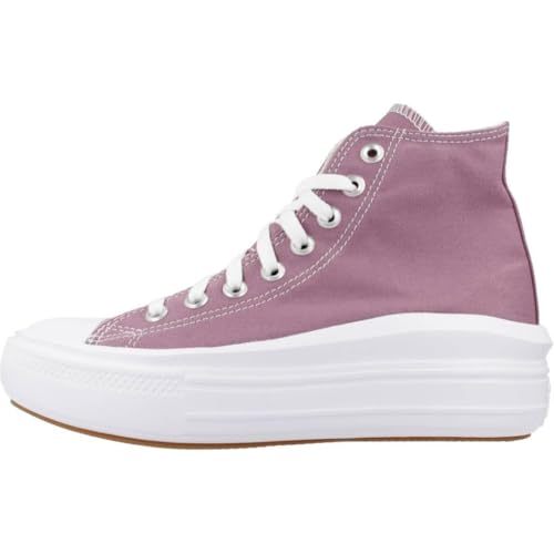 Converse Unisex Move High Canvas Sneaker - Lace up Closure Style - Dreamy Dahlia/White/Black 72