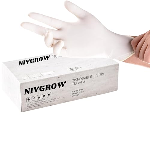 Image of QUAKER Latex Medical Examination Hand Gloves, White, Medium, 100 Piece (Medium)