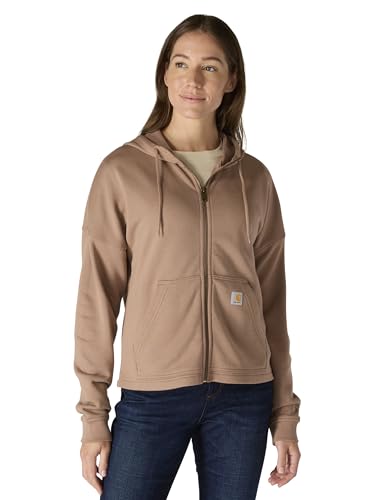 Carhartt Women's TENCEL™ Fiber Series Full-Zip Sweatshirt, Soft Sepia, Large
