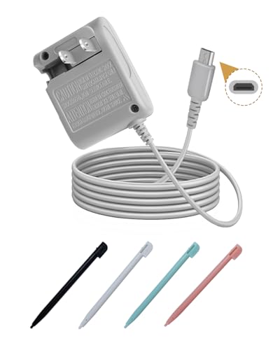 Image of DS Lite Charger Kit Compatible with DS Lite 100-240V Wall Plug Adapter with 4 Stylus Pen for DS Lite
