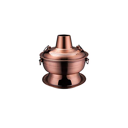 Olla de cobre para hot pot estilo Pekín 30 cm miniatura 1