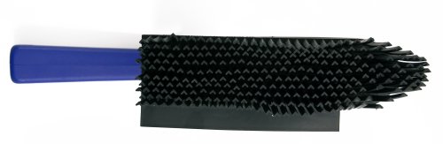 V7 Handfeger Handbesen mit drehbarem Griff, Gummilippe und V-förmigen Borsten zum mühelosen Entfernen von Haaren, Staub und Schmutz, Zubehör zur V7 Kehrschaufel, blau