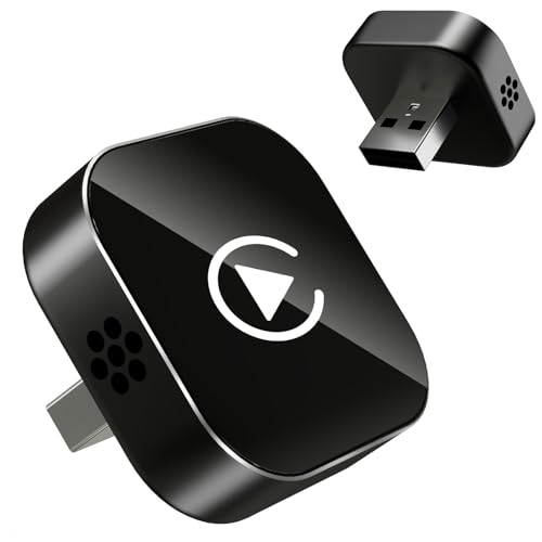 Wireless CarPlay Adapter, 2026 Upgraded Wired to Wireless for Apple CarPlay & Android Auto, Mini USB Design Car Play Adapter with Type-C Extension, Plug and Play, Stable Connection & No Latency