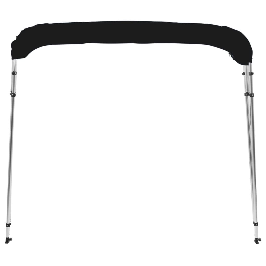 4-Bow Bimini Top Nero 243 x 180 x 137 cm con pannelli laterali, tettuccio parasole impermeabile in 100% poliestere con rivestimento in PU, telaio in alluminio e raccordi in acciaio inox 316 per barche