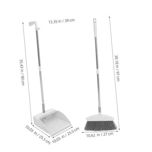 PENIKOKO Faltbares Besen Kehrschaufel Set Weiß Ergonomisch Leicht Platzsparend für Haus und Außenbereich für Haushaltsreinigung Werkstatt Garage Eingänge Langlebig und Komfortabel – Bild 3