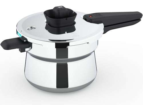 Image of Butterfly Duo Curve SS 5L Pressure Cooker|Induction Base| Halo Crown Spill Filter | Patented Pressure Lock Handle(4th Level Safety) | Float mechanism powered Optimal Steam Cooking | 5 Years Warranty