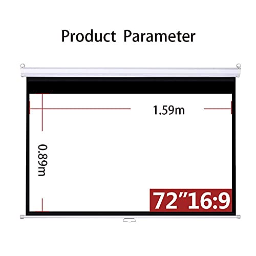 Pantalla de proyección manual 72 pulgadas 16:9 miniatura 2