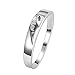 Bishilin Silberring Versilbert Ring für Damen Zirkonia Puzzle Herz mit Gravur Love Hochzeitsringe Verlobung Ring Silber Gr. 54 (17.2)