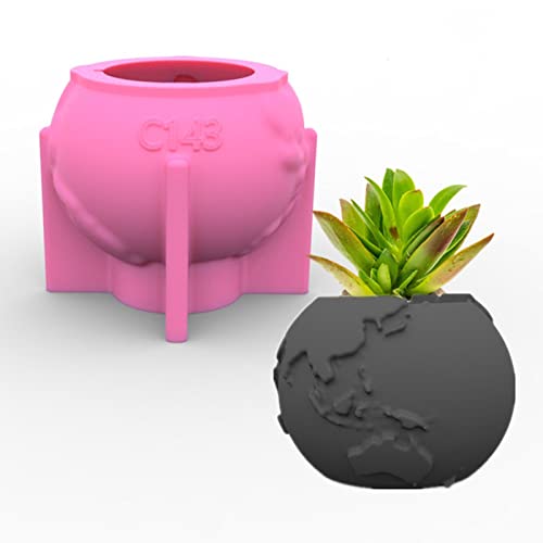 Globe Shape Concrete Flower Pot Mold Succulent Planter Vase Silicone Mold Candle Pen Holder Mold Epoxy Resin Plaster Cement Clay Mould #TOP30