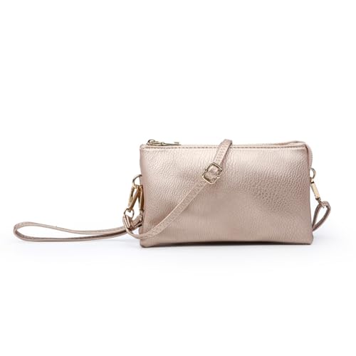 Image of JEN & CO. Riley Crossbody Bags for Women Vegan Leather Wristlet Clutch Wallet Purses Handbags with 2 Straps