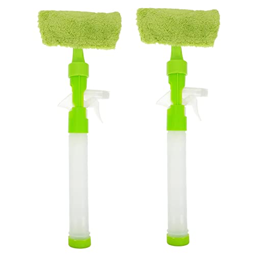 Beaupretty Window Wiper Cleaning Kit Double-Sided Window Cleaning Squeegee Shower Cleaner Glass Water-Jet Wiper