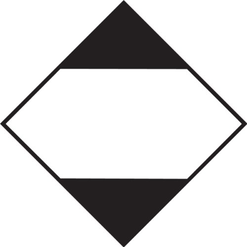 Accuform MPL909VS10 Adhesive Vinyl Limited Quantity DOT Placard for Land or Sea Transportation, 10-3/4 Width x 10-3/4 Length, Black and White (Pack of 10)