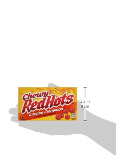Red Hots Chewy Intense Candy, 5 Theatre Box, Cinnamon, 5 Oz, (Pack of 12)