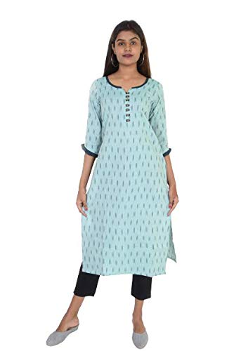 ikat straight kurti