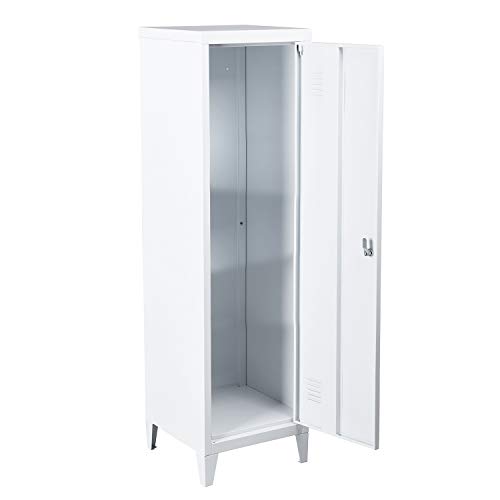 HouseinBox Back to School Home Office Lab Storage High Standing Locker Organizer File Storage Chest Metal Cabinet 1 Door 3 Shelves - Thumbnail 2