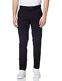 Leistentaschen hinten Scotch & Soda Herren Stuart - Chino Regular Slim Fit - Baumwollstretch Hose, 0803 Black Rock, 33W / 30L
