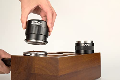 Ikape Coffee Products, 53Mm Espresso Tamper, Premium Barista Coffee Calibrated Tamper With Spring Loaded, 100% Stainless Steel Tamper Compatible With 54Mm Breville Bottomless Portafilter (Black) #TOP3