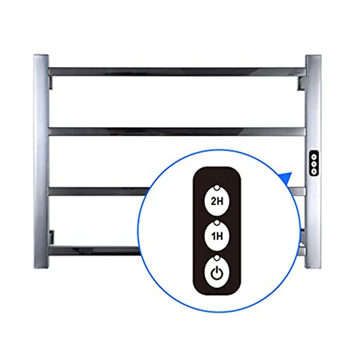 MYUYEE Calentador de Toallas de baño con Temporizador toallero eléctrico de Acero Inoxidable tendedero toallero eléctrico Impermeable de Pared.,