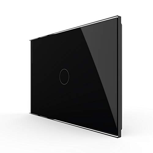 LIVOLO Interruttore della Luce con Indicatore LED Touch Switch con Pannello in Cristallo Toccare Interruttore a parete per Illuminazione Domestica,1 Gang 1 Way,C901-12