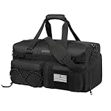 Gym Bag Water-Resistant Sports Duffel,Portable Lightweight Gym Bag,Sports Duffel Bags for Women&Men for Camp, Fitness, and Short Tours, Dance - The Red Flag area allows for DIY