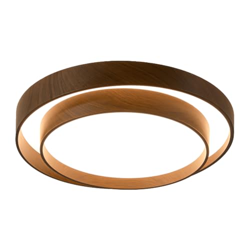 DOBQHWY Lámpara Techo Redonda Con Herrajes Lámparas Panel Con Imitación Madera Lámpara Empotrada Superbrillante Doble Capa Lámpara Superficie Plana Elegante Para Dormitorio Para Pasillo,Comedor,Estudi