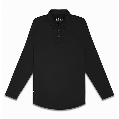 BYLT Performance Drop-Cut Polo Long Sleeve Men's Shirt