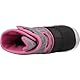 Geox Baby-Mädchen B FLANFIL Girl B ABX Snow Boot, Black/Fuchsia, 22 EU