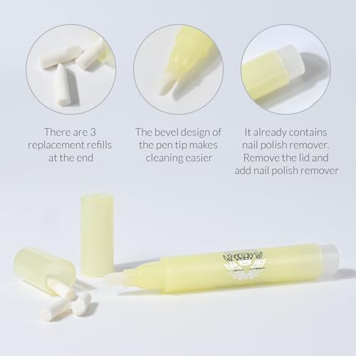 Ownest 1408 4 Pcs Nail Polish Corrector Remover Pen, Nail Edge Cleaning Pen, Makeup Remover Manicure Pen thumb #3
