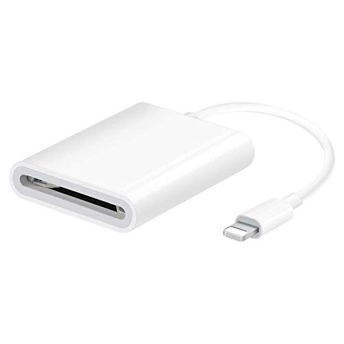 Weihao SD Card Camera Reader Adapter for iPhone iPad [Support iOS 9.2 or up] Trail Game Camera Card Viewer Reader for iPhone 11/Xs/XR/8/8Plus/6/6s/6Plus/7/7s/7Plus/5/5s/X/iPad Mini/Air,No APP Needed