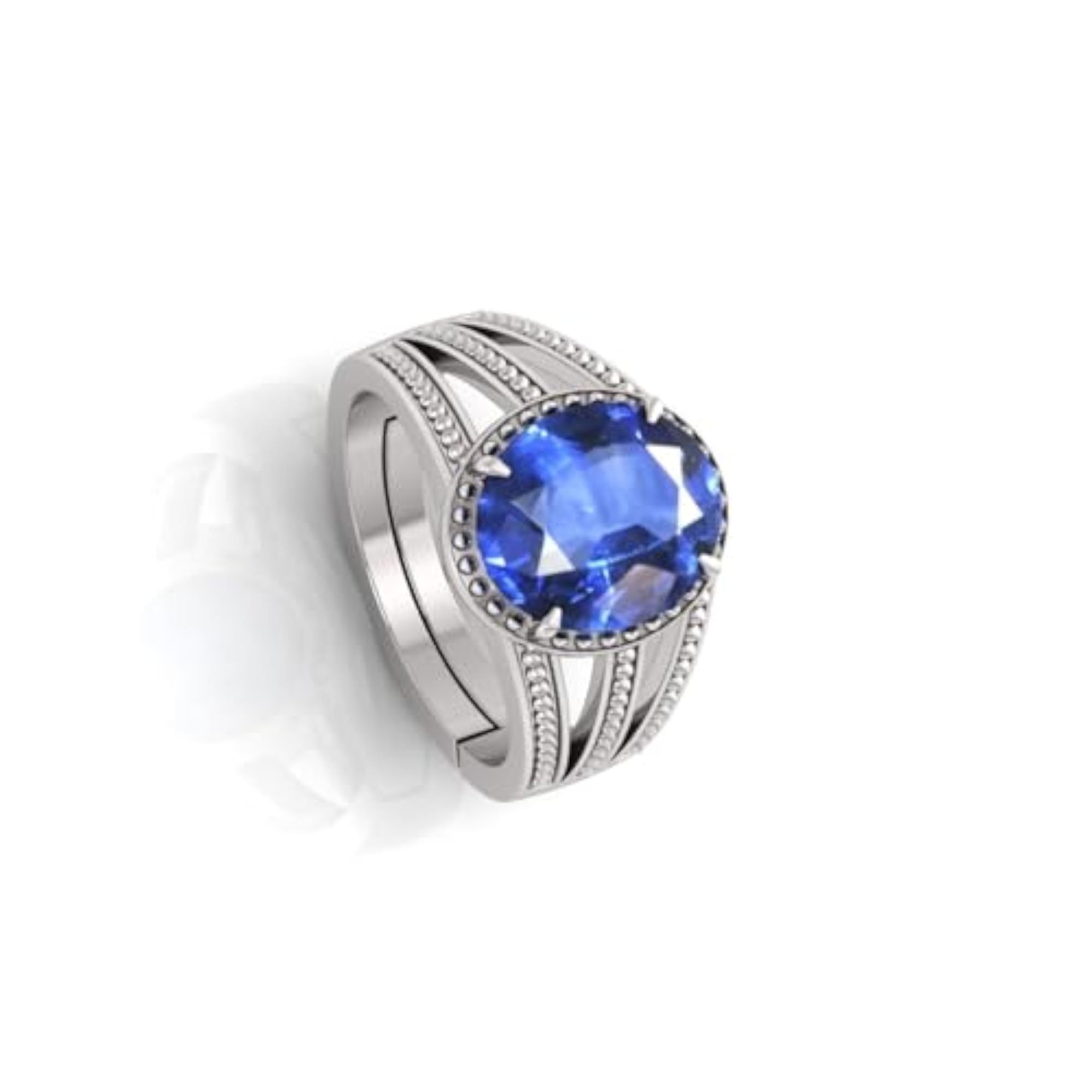 8.25 Ratti Blue Sapphire Adjustable Ring, Unisex Gift