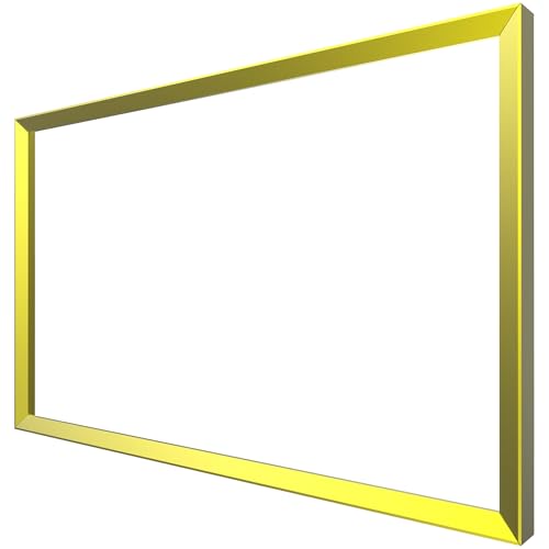 H Huaberich Aluminum Alloy Decorative Frame case for Echo Show 21 (Yellow Golden)