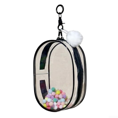 Dustproof Doll Storage Bag Fit For Labubu, PVC Hanging Display Cover Protective Case Fit For Labubu, Display Protective Box, Clear Bag Keychain For Doll Party